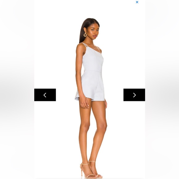 NWT Superdown Ramona Double Strap Romper Shorts Dusty Blue XL - Picture 2 of 11